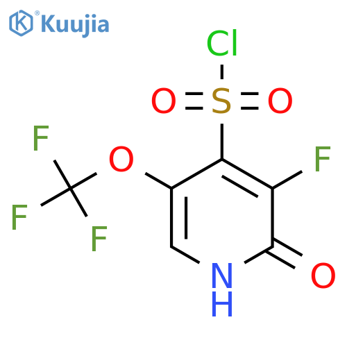 3-Fluoro-2-hydroxy-5-(trifluoromethoxy)pyridine-4-sulfonyl chloride structure