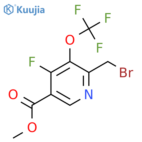 Methyl 2-(bromomethyl)-4-fluoro-3-(trifluoromethoxy)pyridine-5-carboxylate structure
