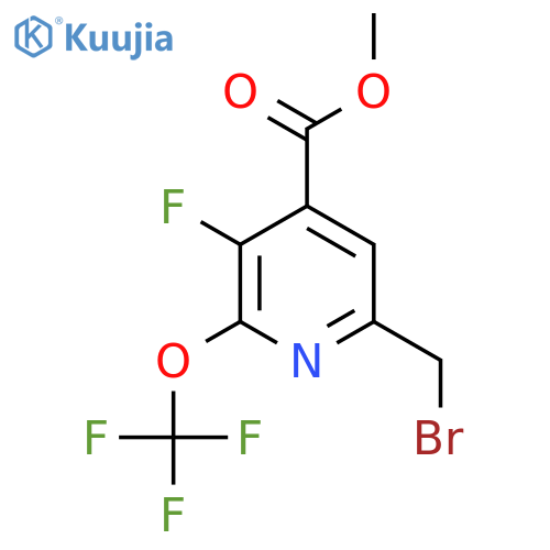 Methyl 6-(bromomethyl)-3-fluoro-2-(trifluoromethoxy)pyridine-4-carboxylate structure