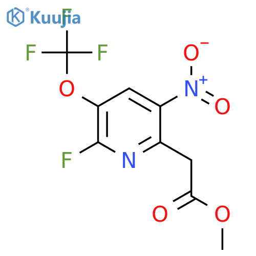 Methyl 2-fluoro-5-nitro-3-(trifluoromethoxy)pyridine-6-acetate structure