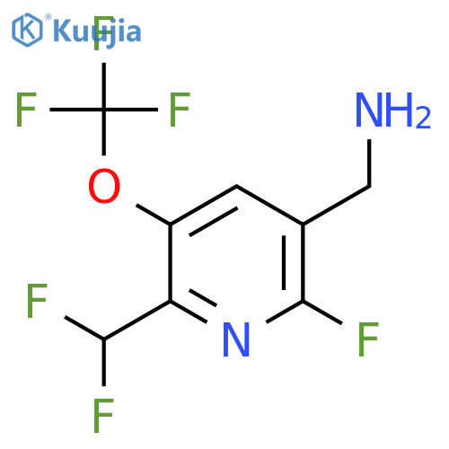 3-(Aminomethyl)-6-(difluoromethyl)-2-fluoro-5-(trifluoromethoxy)pyridine structure