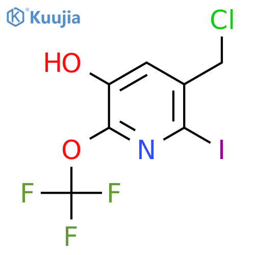 3-(Chloromethyl)-5-hydroxy-2-iodo-6-(trifluoromethoxy)pyridine structure