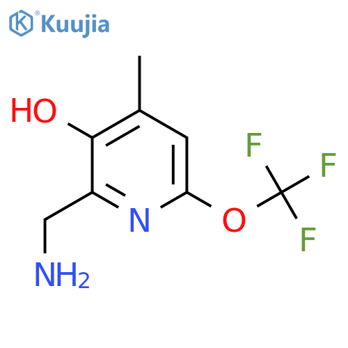 2-(Aminomethyl)-3-hydroxy-4-methyl-6-(trifluoromethoxy)pyridine structure