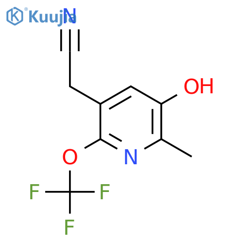 3-Hydroxy-2-methyl-6-(trifluoromethoxy)pyridine-5-acetonitrile structure
