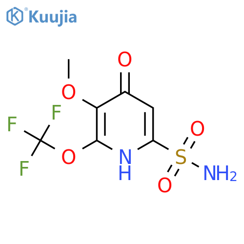 4-Hydroxy-3-methoxy-2-(trifluoromethoxy)pyridine-6-sulfonamide structure