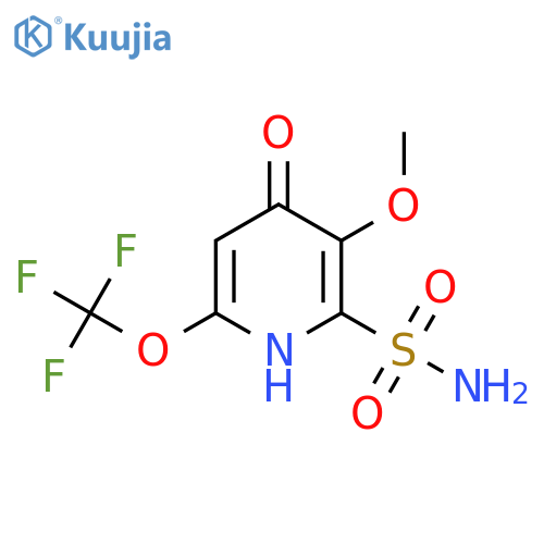 4-Hydroxy-3-methoxy-6-(trifluoromethoxy)pyridine-2-sulfonamide structure