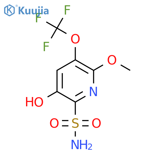 5-Hydroxy-2-methoxy-3-(trifluoromethoxy)pyridine-6-sulfonamide structure
