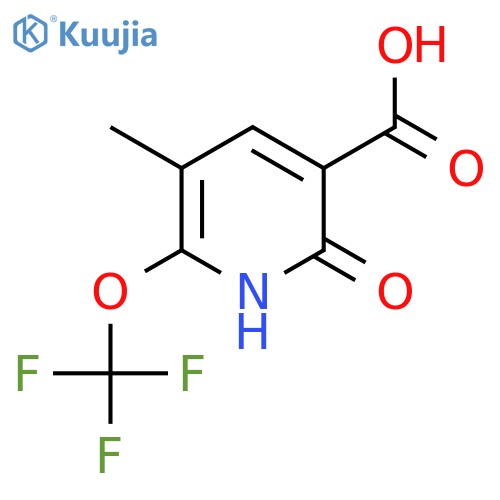 2-Hydroxy-5-methyl-6-(trifluoromethoxy)pyridine-3-carboxylic acid structure