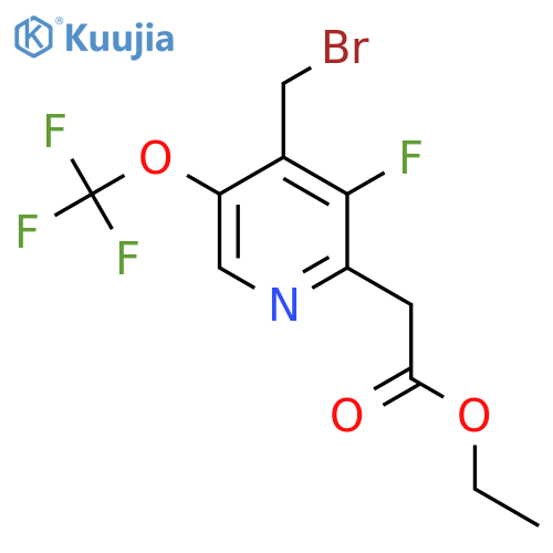 Ethyl 4-(bromomethyl)-3-fluoro-5-(trifluoromethoxy)pyridine-2-acetate structure