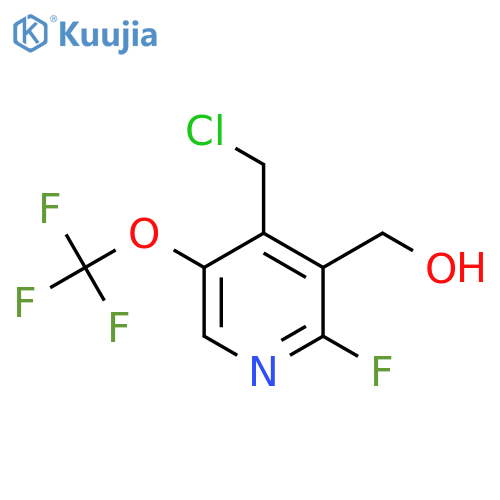 4-(Chloromethyl)-2-fluoro-5-(trifluoromethoxy)pyridine-3-methanol structure