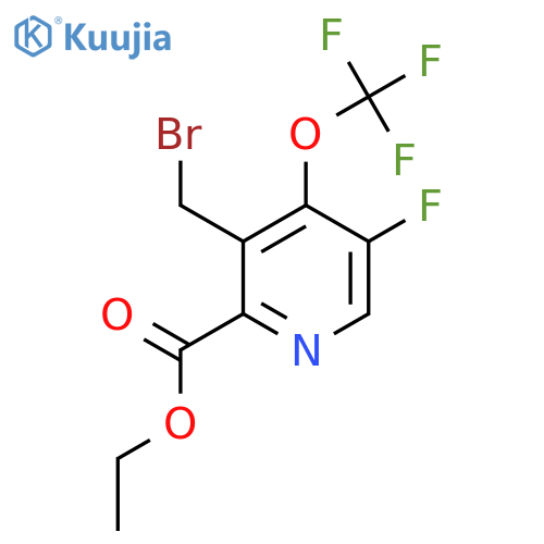 Ethyl 3-(bromomethyl)-5-fluoro-4-(trifluoromethoxy)pyridine-2-carboxylate structure