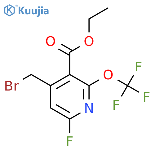 Ethyl 4-(bromomethyl)-6-fluoro-2-(trifluoromethoxy)pyridine-3-carboxylate structure