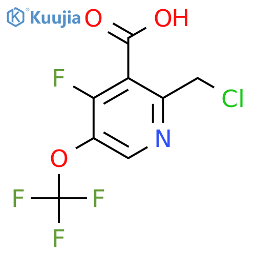 2-(Chloromethyl)-4-fluoro-5-(trifluoromethoxy)pyridine-3-carboxylic acid structure