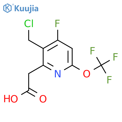 3-(Chloromethyl)-4-fluoro-6-(trifluoromethoxy)pyridine-2-acetic acid structure