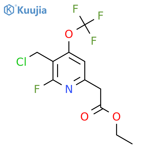 Ethyl 3-(chloromethyl)-2-fluoro-4-(trifluoromethoxy)pyridine-6-acetate structure