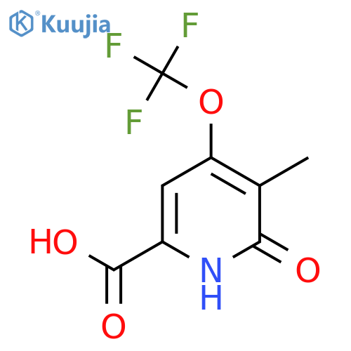 2-Hydroxy-3-methyl-4-(trifluoromethoxy)pyridine-6-carboxylic acid structure