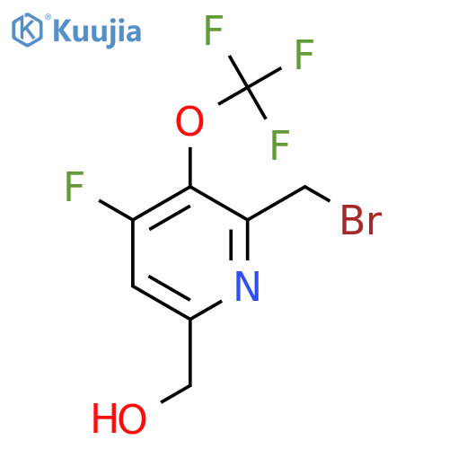 2-(Bromomethyl)-4-fluoro-3-(trifluoromethoxy)pyridine-6-methanol structure