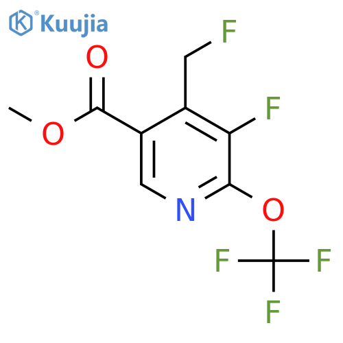 Methyl 3-fluoro-4-(fluoromethyl)-2-(trifluoromethoxy)pyridine-5-carboxylate structure