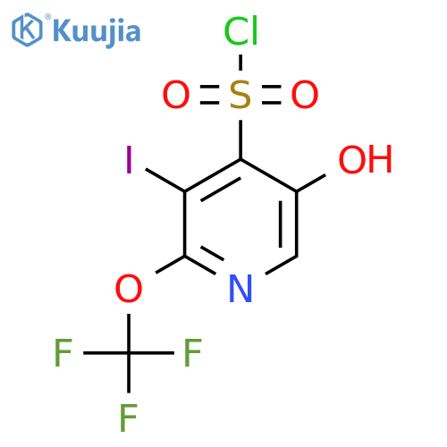 5-Hydroxy-3-iodo-2-(trifluoromethoxy)pyridine-4-sulfonyl chloride structure