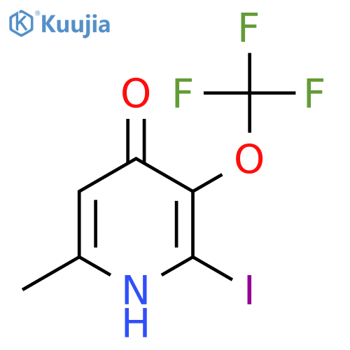 4-Hydroxy-2-iodo-6-methyl-3-(trifluoromethoxy)pyridine structure
