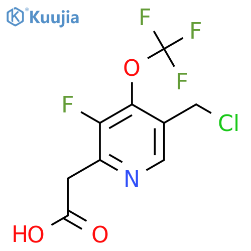 5-(Chloromethyl)-3-fluoro-4-(trifluoromethoxy)pyridine-2-acetic acid structure