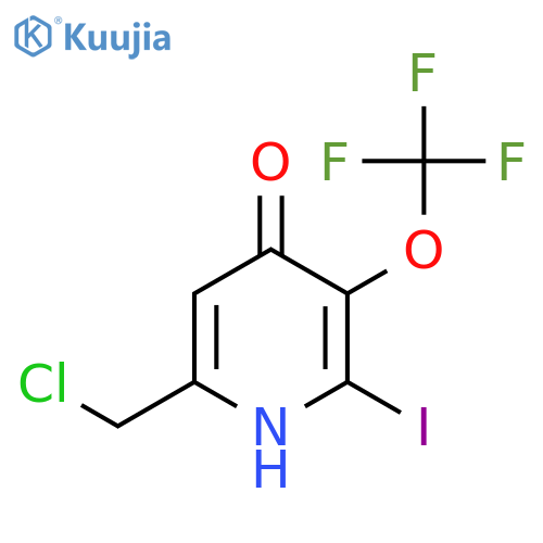 6-(Chloromethyl)-4-hydroxy-2-iodo-3-(trifluoromethoxy)pyridine structure
