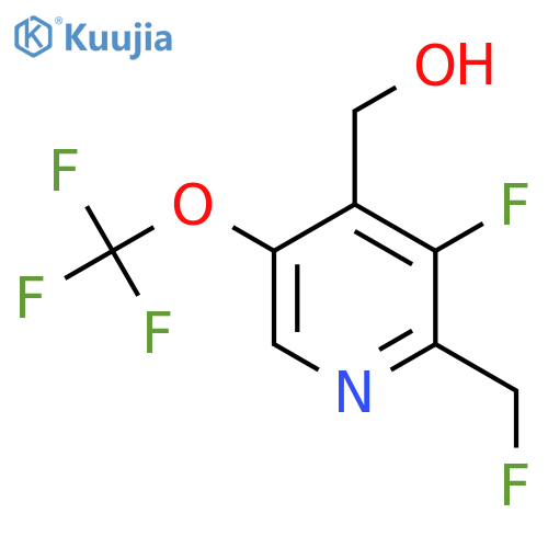 3-Fluoro-2-(fluoromethyl)-5-(trifluoromethoxy)pyridine-4-methanol structure