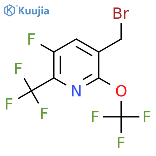 3-(Bromomethyl)-5-fluoro-2-(trifluoromethoxy)-6-(trifluoromethyl)pyridine structure