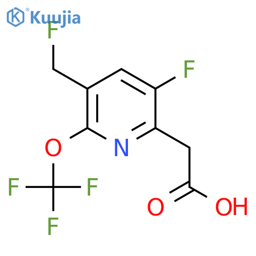 3-Fluoro-5-(fluoromethyl)-6-(trifluoromethoxy)pyridine-2-acetic acid structure