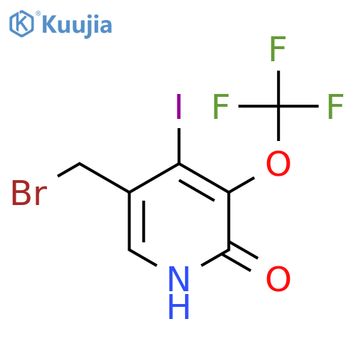 5-(Bromomethyl)-2-hydroxy-4-iodo-3-(trifluoromethoxy)pyridine structure