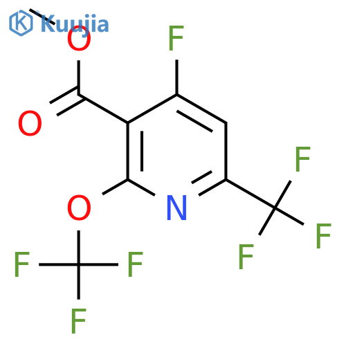 Methyl 4-fluoro-2-(trifluoromethoxy)-6-(trifluoromethyl)pyridine-3-carboxylate structure