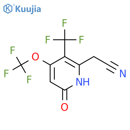 6-Hydroxy-4-(trifluoromethoxy)-3-(trifluoromethyl)pyridine-2-acetonitrile structure