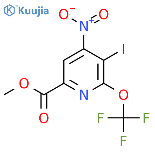 Methyl 3-iodo-4-nitro-2-(trifluoromethoxy)pyridine-6-carboxylate structure