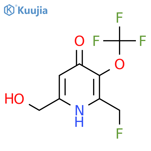 2-(Fluoromethyl)-4-hydroxy-3-(trifluoromethoxy)pyridine-6-methanol structure