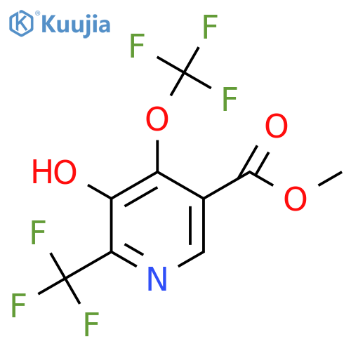 Methyl 3-hydroxy-4-(trifluoromethoxy)-2-(trifluoromethyl)pyridine-5-carboxylate structure