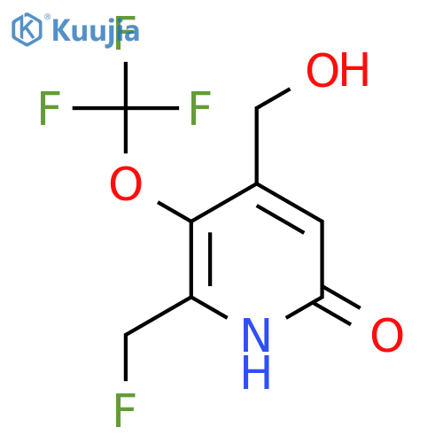 2-(Fluoromethyl)-6-hydroxy-3-(trifluoromethoxy)pyridine-4-methanol structure
