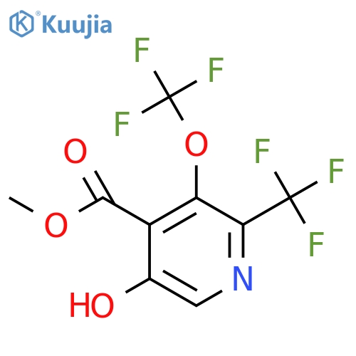 Methyl 5-hydroxy-3-(trifluoromethoxy)-2-(trifluoromethyl)pyridine-4-carboxylate structure