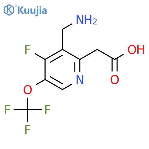 3-(Aminomethyl)-4-fluoro-5-(trifluoromethoxy)pyridine-2-acetic acid structure