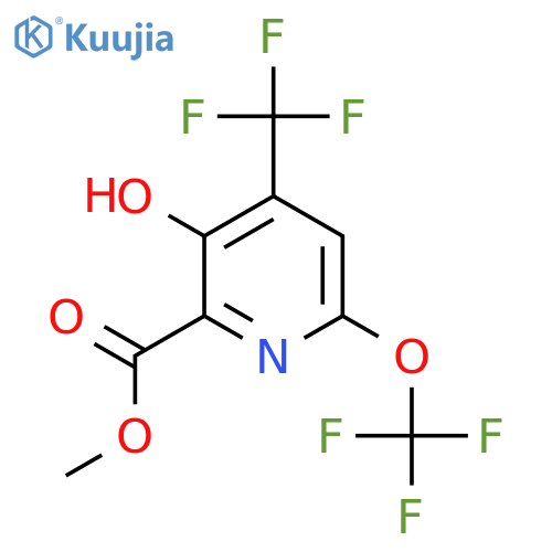 Methyl 3-hydroxy-6-(trifluoromethoxy)-4-(trifluoromethyl)pyridine-2-carboxylate structure