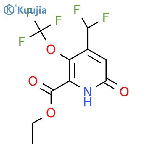 Ethyl 4-(difluoromethyl)-6-hydroxy-3-(trifluoromethoxy)pyridine-2-carboxylate structure