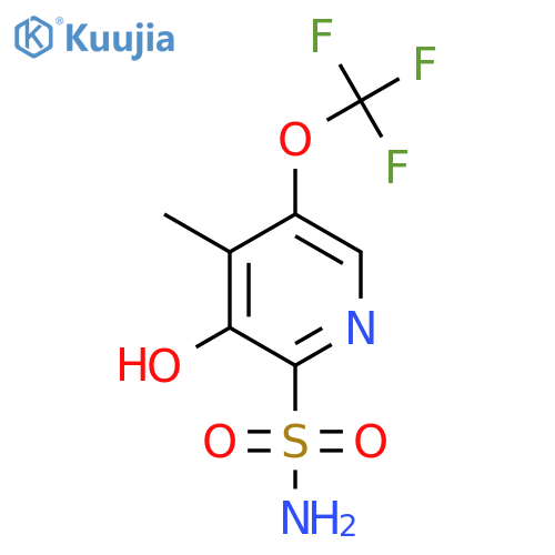3-Hydroxy-4-methyl-5-(trifluoromethoxy)pyridine-2-sulfonamide structure