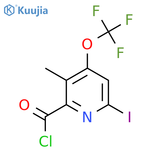 6-Iodo-3-methyl-4-(trifluoromethoxy)pyridine-2-carbonyl chloride structure