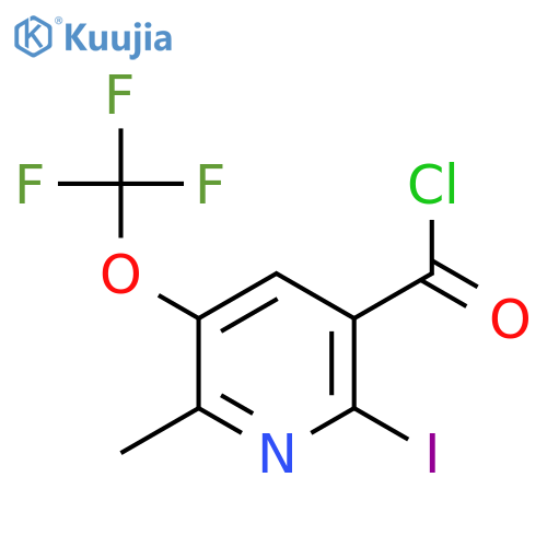 2-Iodo-6-methyl-5-(trifluoromethoxy)pyridine-3-carbonyl chloride structure