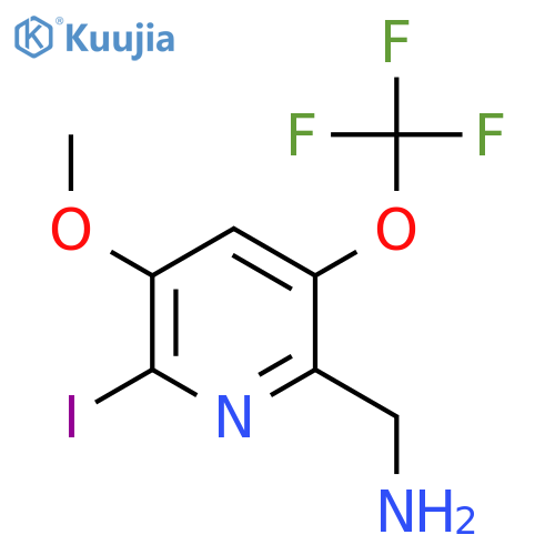 2-(Aminomethyl)-6-iodo-5-methoxy-3-(trifluoromethoxy)pyridine structure