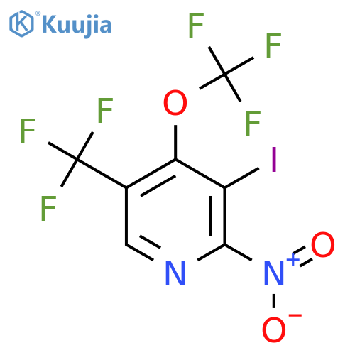 3-Iodo-2-nitro-4-(trifluoromethoxy)-5-(trifluoromethyl)pyridine structure