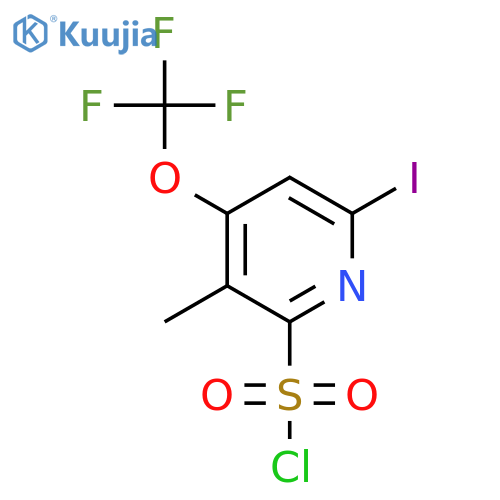 6-Iodo-3-methyl-4-(trifluoromethoxy)pyridine-2-sulfonyl chloride structure