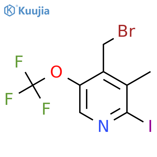 4-(Bromomethyl)-2-iodo-3-methyl-5-(trifluoromethoxy)pyridine structure