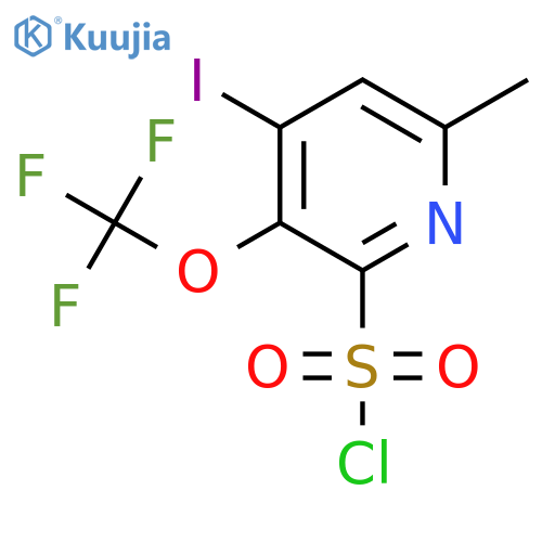 4-Iodo-6-methyl-3-(trifluoromethoxy)pyridine-2-sulfonyl chloride structure