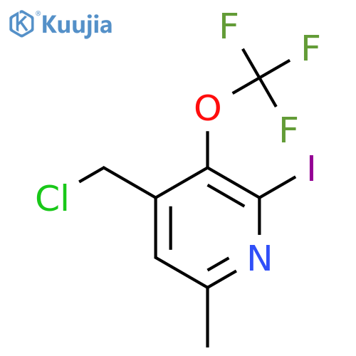 4-(Chloromethyl)-2-iodo-6-methyl-3-(trifluoromethoxy)pyridine structure