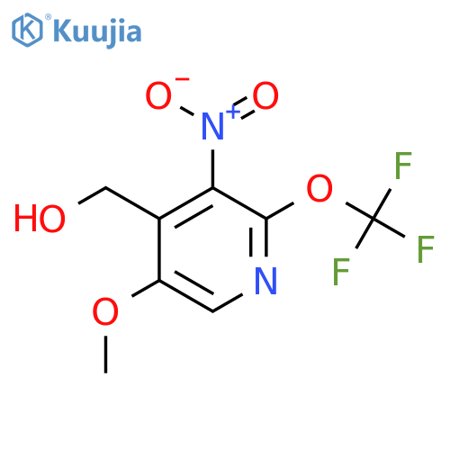 5-Methoxy-3-nitro-2-(trifluoromethoxy)pyridine-4-methanol structure